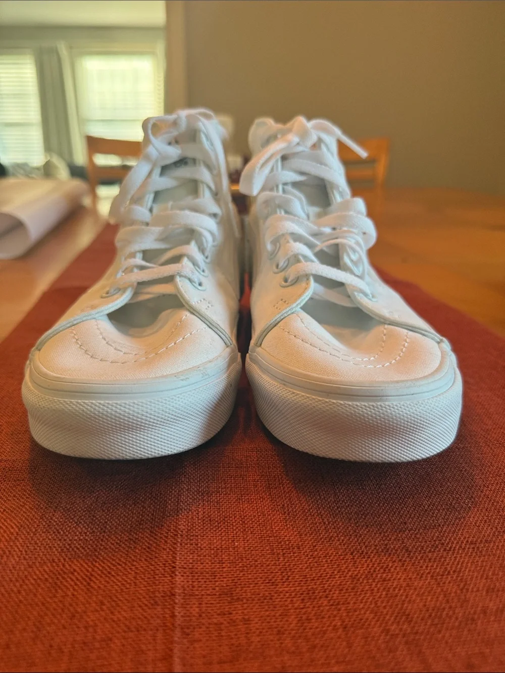 Vans White High-Top Canvas Sneakers
